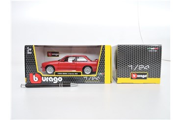 *BBURAGO metal, 1:24, BMW M3, 1988, red