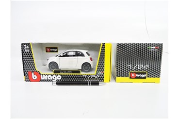 BBURAGO metal. 1:24, Fiat 500 E 2023 biały