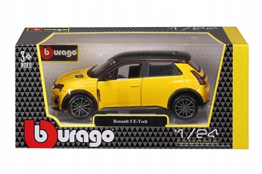 BBURAGO metal, 1:24 RENAULT 5 E-Tech żółty