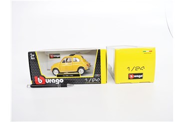 *BBURAGO metal. 1:24 FIAT 500L 1968, yellow