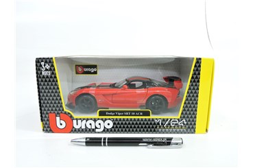 *BBURAGO matal. 1:24 Dodge Viper, red