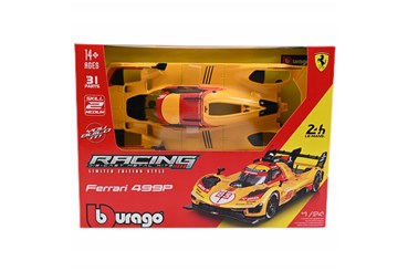 BBURAGO metal, 1:24 FERRARI RACING MODEL KIT żółty