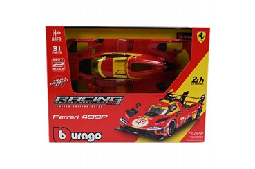 BBURAGO metal, 1:24 FERRARI RACING MODEL KIT czerw