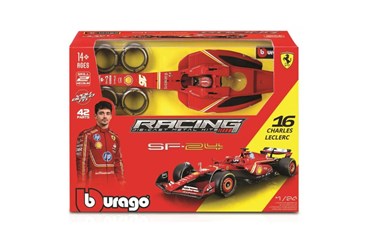 *BBURAGO metal. 1:24 Ferrari Formula, Leclerc zest