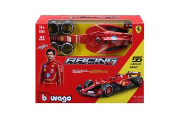 *BBURAGO metal. 1:24 Ferrari Formula, Sainz, zest.