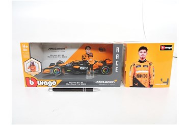 *BBURAGO metal. 1:24 F1 with figure Mclaren NORRIS