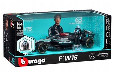 *BBURAGO metal 1:24 RACE FORMULA MERCEDES russell