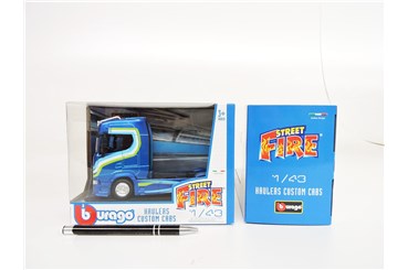 *BBURAGO metal., 1:43,STR FIRE HAUSLERS SCANIA,nie