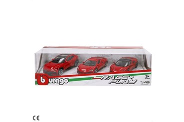 BBURAGO metal, 1:43 FERRARI R&P, 3-Pak