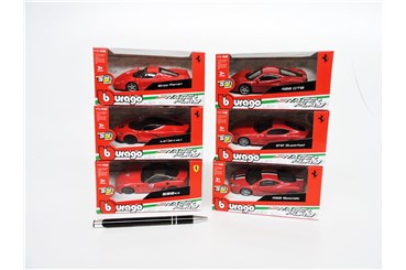 AST. BBURAGO, metal. 1:43 FERRARI RACE &PLAY 10cm
