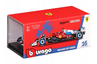 BBURAGO metal, 1:43 FERRARI FORMULA Leclerc plasti