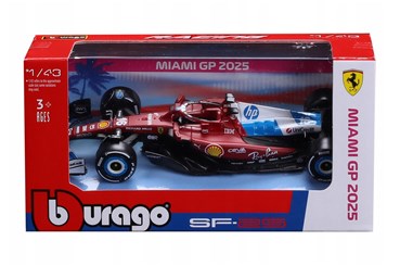 BBURAGO metal, 1:43 FERRARI SF-25 MIAMI GP Leclerc