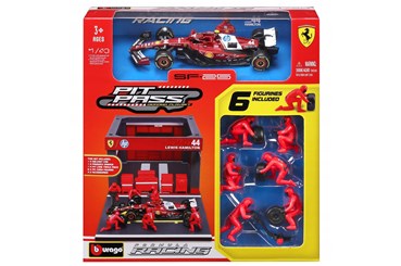 *BBURAGO metal, 1:43 FERRARI FORMULA PIT PASS Hami