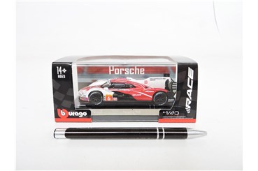 *BBURAGO metal. 1:43 Race, Porsche 963,      kart.