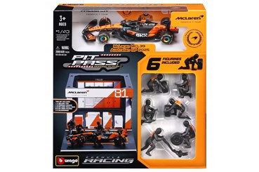 BBURAGO metal, 1:43 FORMULA PIT PASS McLaren Piast