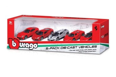 *BBURAGO 1:64,  FERRARI RACE 5-pack