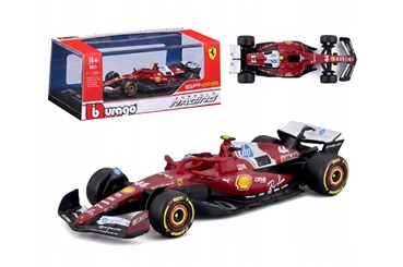 BBURAGO metal, 1:64 FERRARI FORMULA plastik