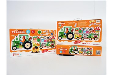 *CZUCZU Moto puzzle 24 el., traktor