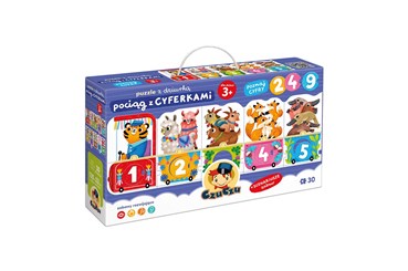 CZUCZU Puzzle z dziurką Pociąg z cyferkami