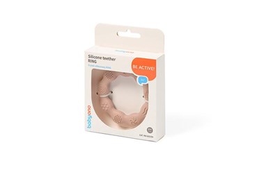 Gryzak silikonowy RING beżowy