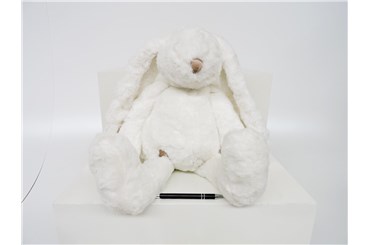 *PLUSZ królik ,34 cm, MASSIMO, biały