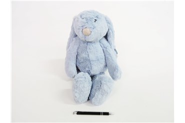 *PLUSZ króliczek, MISSIMO, niebieski, 28 cm