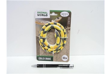 Wąż gumowy, pyton siatkowy, żółty, 60 cm