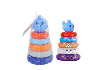 PIRAMIDKA 6 el., RYBKA, 17,5x10x10 cm,      sia.