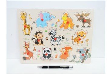 UKŁADANKA drew. SAFARI, 30x22 cm, 11 el.