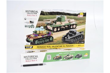 *COBI KLOCKI 595 el., RENAULT, VALENTINE, PANZER I