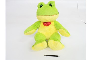 *PLUSZ żaba, 40 cm, z muszką, siedząca