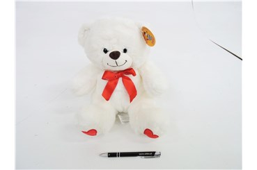 PLUSZ Miś Walentynkowy, biały, 28 cm