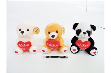 AST. PLUSZ Miś/Panda z Sercem Kocham Cię, 18 cm