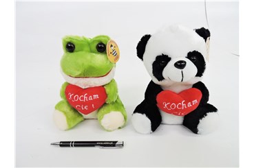AST. PLUSZ Żabka/Panda z Sercem Kocham Cię, 22 cm
