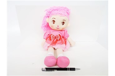 *LALKA szmacianka, 36 cm, KOKARDA, róż