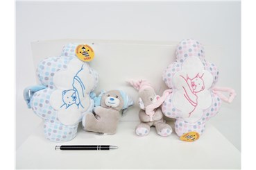 *AST. POZYTYWKA plusz., miś z chmurką, 2 kol.