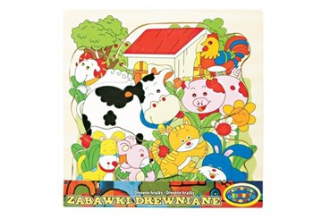 UKŁADANKA DREWNIANA zwierzęta domowe