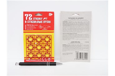 SPŁONKA x 72 szt., 8-o strzałowa., 9 kółek, blist.