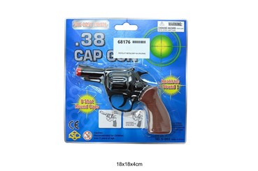 PISTOLET METALOWY NA SPŁONKĘ blister
