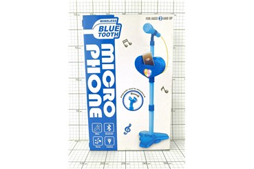 MIKROFON STOJĄCY NA BATERIE bluetooth niebieski