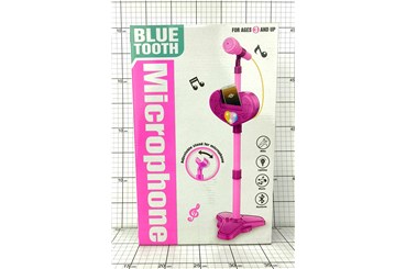 MIKROFON STOJĄCY NA BATERIE bluetooth różowy