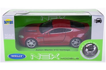 WELLY 1:34 Aston Matin V12 Vantage czerwony