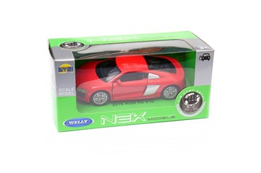 WELLY 1:34 Audi R8 Coupe V10 2016 czerwone