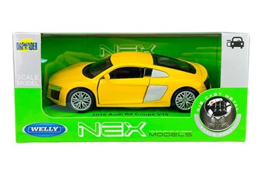 WELLY 1:34 Audi R8 Coupe V10 2016 żółte
