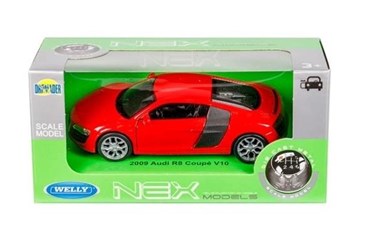 WELLY 1:34 Audi R8 Coupe V10 czerwone