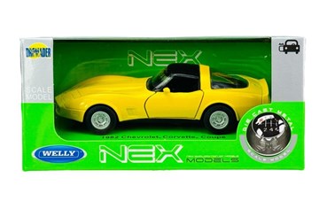 WELLY 1:34 Chevrolet Corvette Coupe 1982 żółty