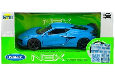 WELLY 1:34 Chevrolet Corvette Z06 2023 niebieski