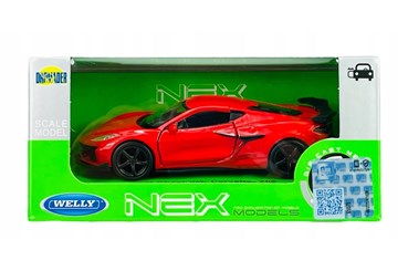 WELLY 1:34 Chevrolet Corvette Z06 2023 czerwony