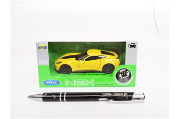 WELLY 1:34 Chevrolet Corvette Z06 2017 żółty