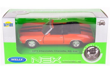 WELLY 1:34 Chevrolet Chevelle ss 454 , czerwony